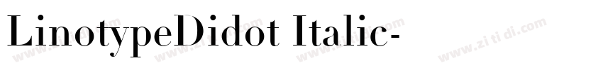 LinotypeDidot Italic字体转换